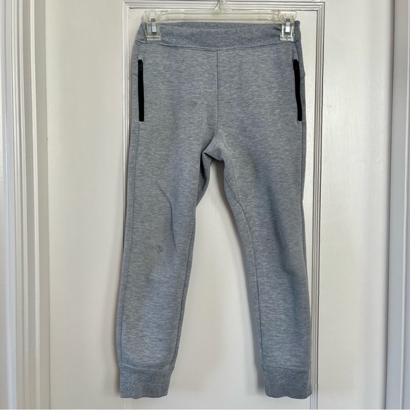 Uniqlo Unisex Kids Ultra Stretch Dry Sweatpants with Pockets Gray Medium - Picture 1 of 6